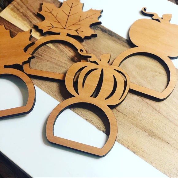 Fall Wood Napkin Rings - Picture 10 of 11